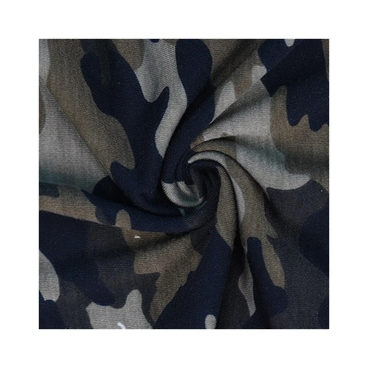 2022 New Style 95% Polyester 5%Spandex camouflage print Fabric for dress , hometextile blanket