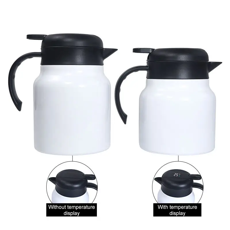 New style sublimation coffee pot teapot 316 stainless steel 800ml 1000ml custom logo for gift coffeemaker stew pot thermal