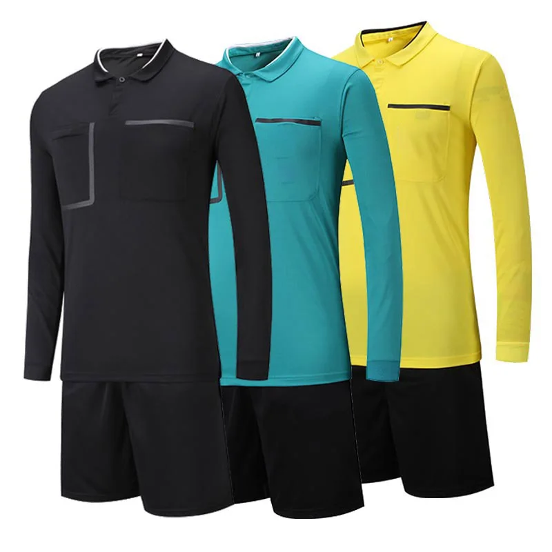 Hot selling football referee uniform sportswear set Customized football referee sportswear