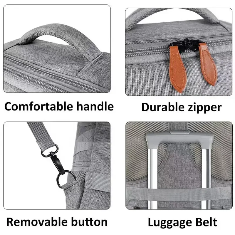 Oversized 50 Litre Airline Approved Travel Backpack Overnight Luggage Business Suitcase with 3 Packing Cubes Weekend Duffel Bag