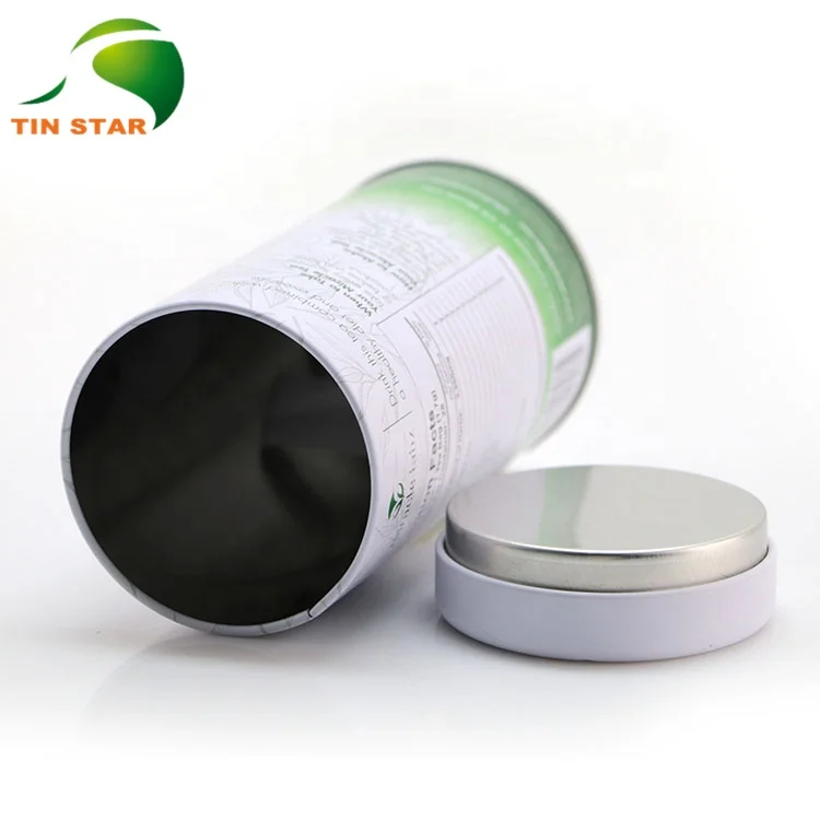 Wholesale High Quality Small Metal Packaging Round Shape Tea Tin Canister Can