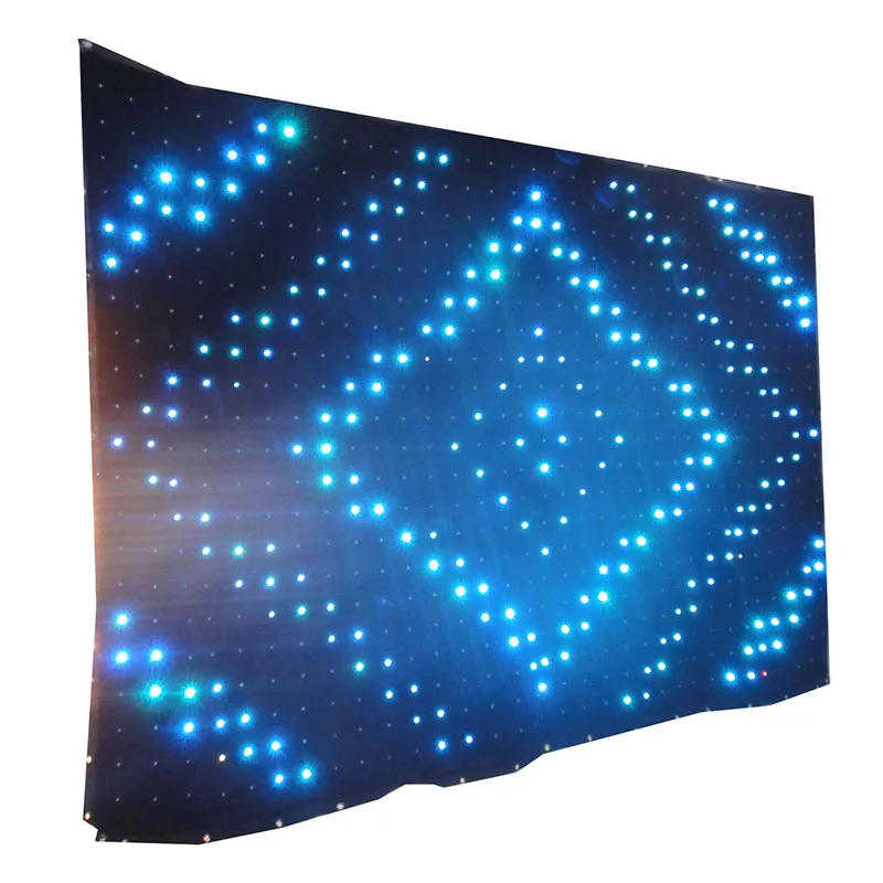 wedding stage decoration p3 p5 p9 p18 indoor led ceiling drapes light decoration wedding led fabric curtain