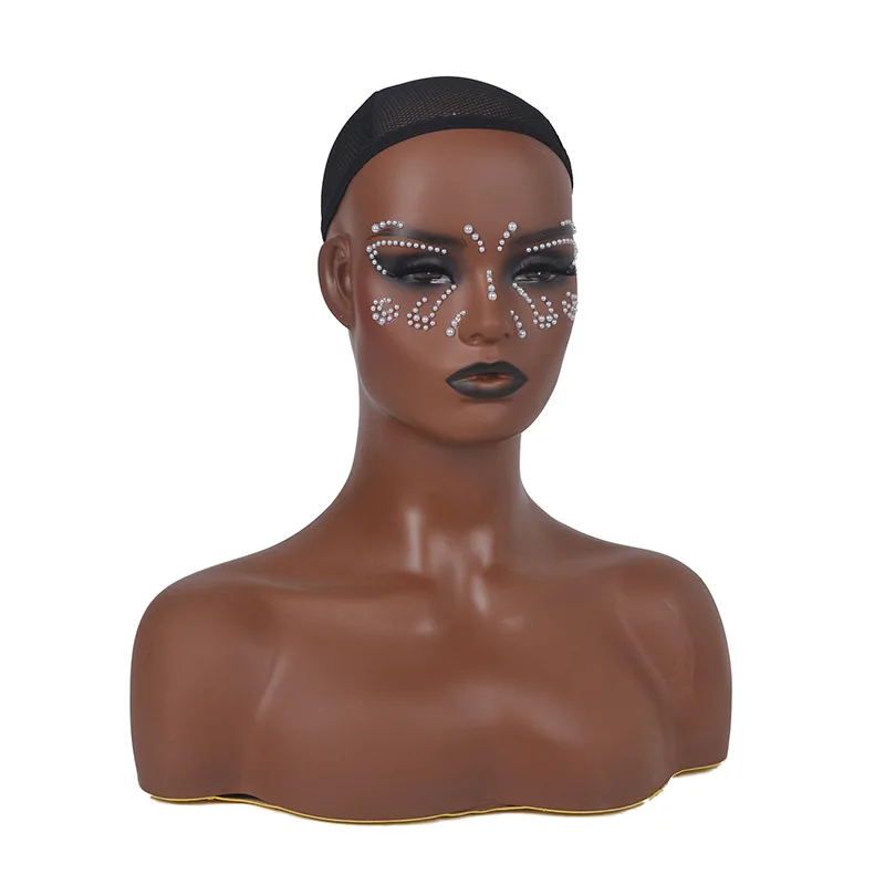 Africa America female mannequin head for wig display  mannequin for Hats display