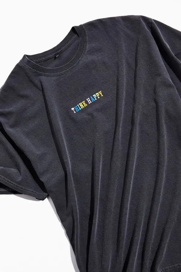 MGOO Pima cotton Colorful puff print men tee Vintage washed oversized t shirt