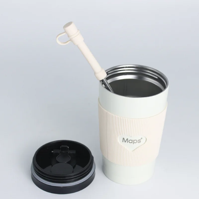 Morandi Color Pearlescent Paint Intelligent Led Digital Temperature Display Thermal Stainless Steel Water Gift Cup