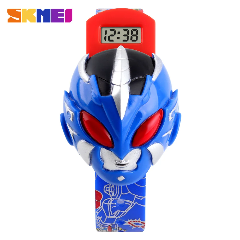 Skmei 1239 детские часы # Armor hero pop up мультяшная фигурка цифровые часы для мальчиков дешево оптом подарочные наборы часы оптом