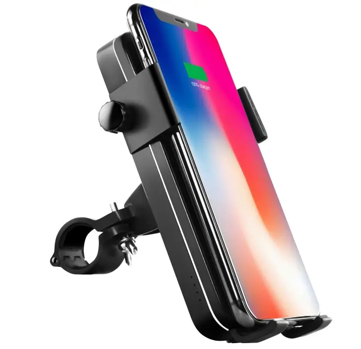 
Bike Motorcycle Power Bank Mobile Wireless Charger Portable 2 in 1 with Phone Mount Clamp Holder 