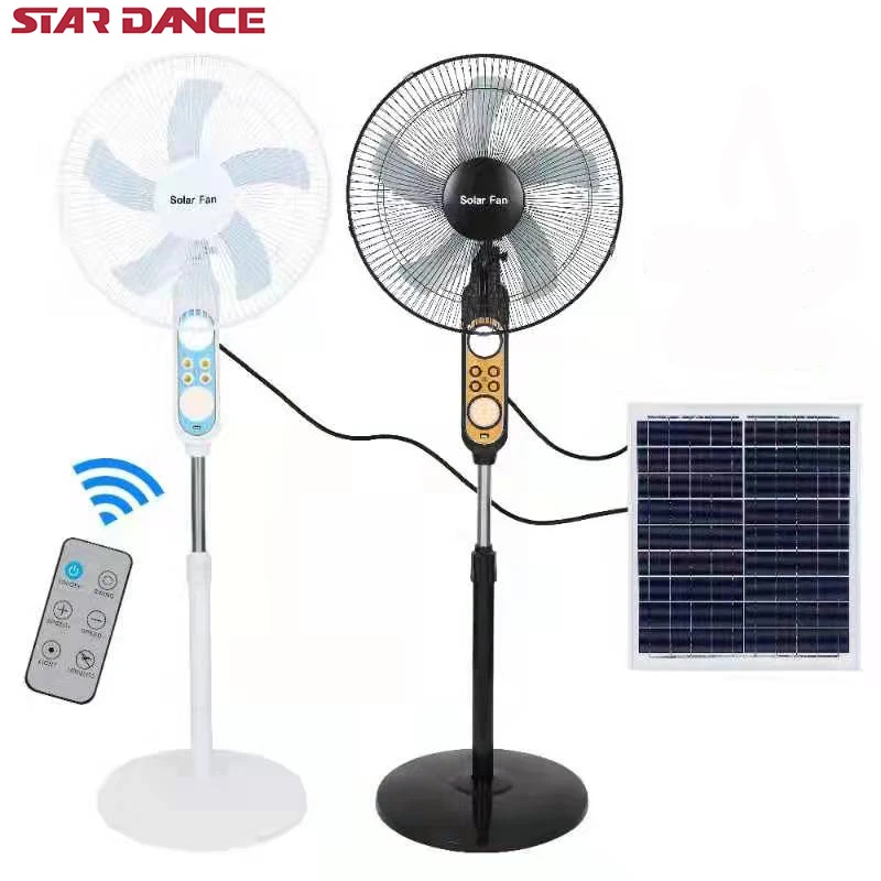 Rechargeable Pedestal Fan Solar Dc High Speed Portable Wholesale Floor Fans Solar Panal Charge Solar Cooling Air Fan