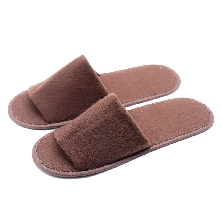 UG Disposable Slippers Wholesale Hospitality Slippers Open Toe Napped Fabric EVA Sole Slippers Suitable for Spa Home travel
