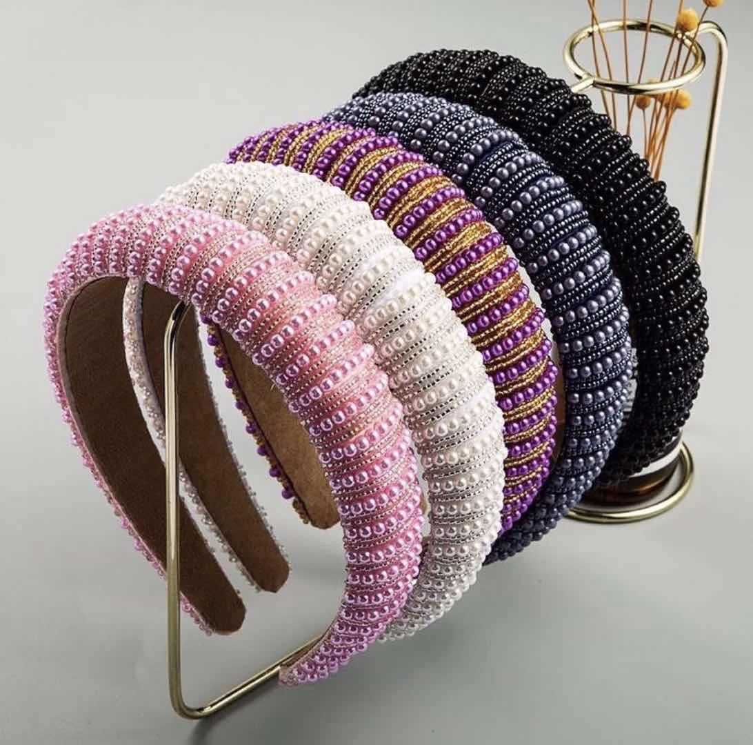 head bands with buttons Bling Full Diamond Rhinestone Headband For Women Crystal Hair Accessories