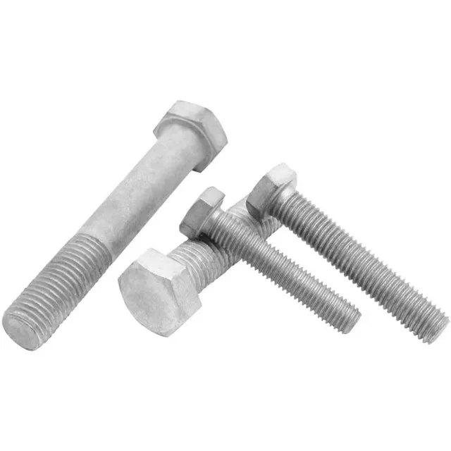 Hot-dip galvanised hexagon head bolts hot dip zinc (chemistry) Pole bolts