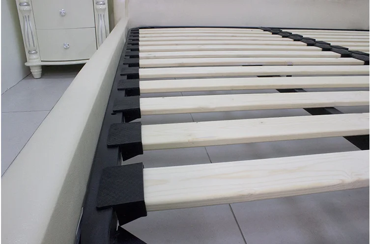 Strong Support iron strong mattress foundation platform metal wooden slatted bed frame