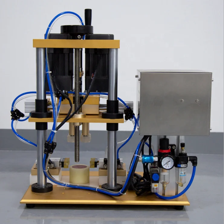 Semi Auto Shampoo Bottle 4 Wheels Twist Off Manual Capping Machine Hot Sale Pet Bottle Drink Pneumatic Screw Capping Machine