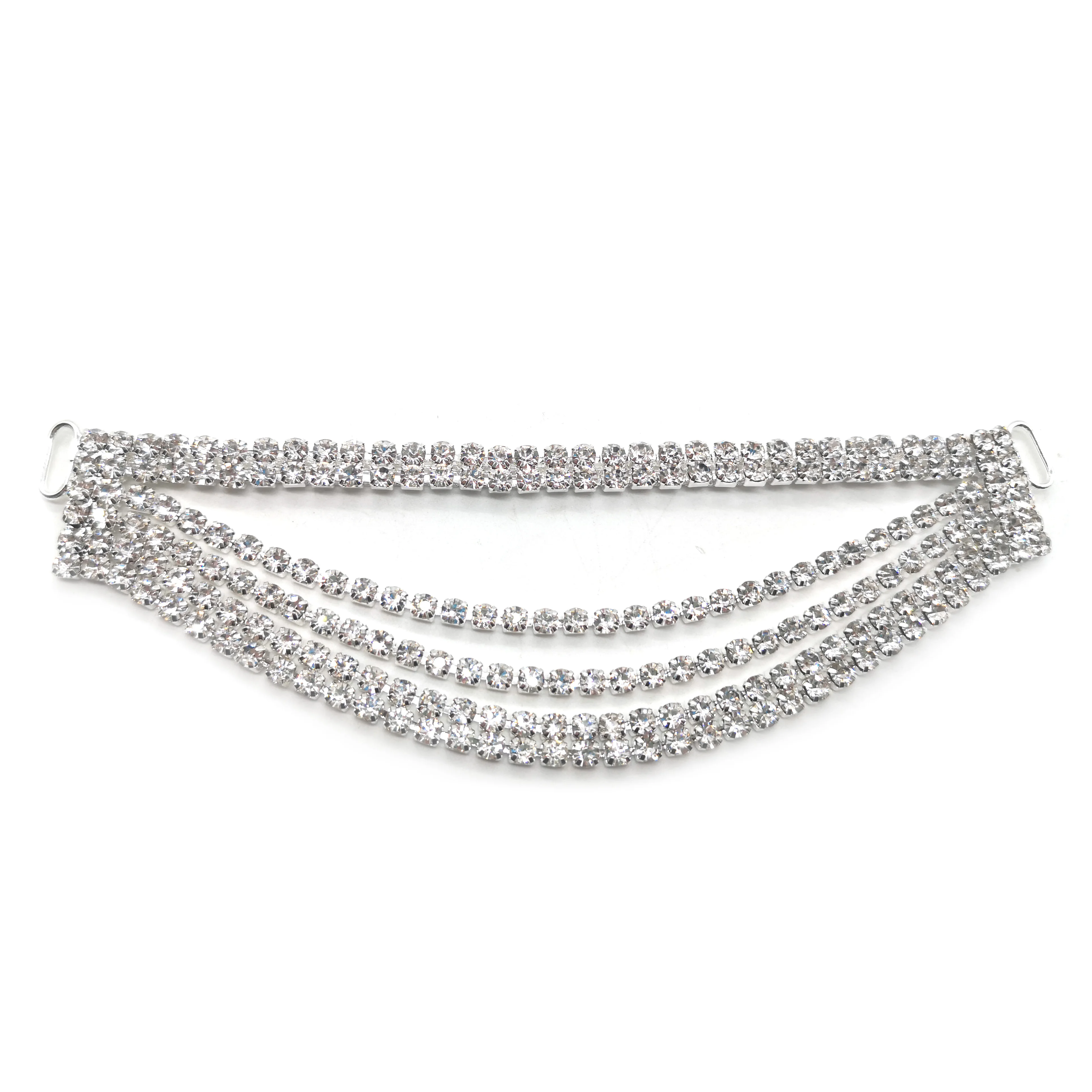 Custom size and design bikini connectors diamante rhinestone bikini connector for bikini accessories