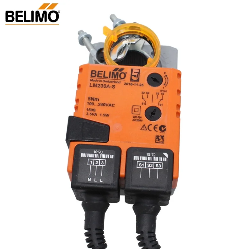 Rotary Actuator LM230A-S  Swiss origin In stock For HVAC & vent IP54 5Nm AV100-240V High qual High perf CE Manual override