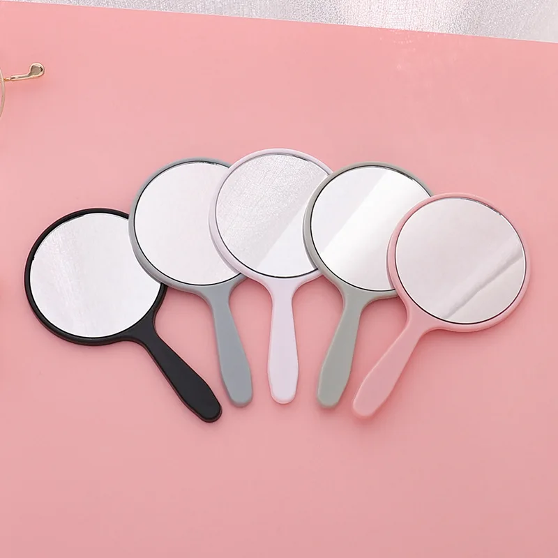 Wholesale Custom Logo Handheld Mirror Private Pocket LED Lights Mirror Travel Portable Small Makeup Mirror