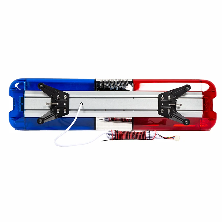 DC12V 120watts revolving smd led police light bar red blue lightbar with alarm speaker