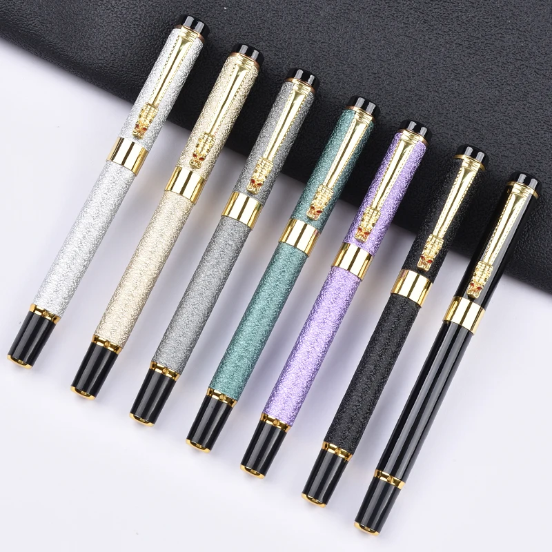 Heavy Luxury Promotional Gift Metal Roller Ball Pen Custom OEM Logo with Chinese Classic Dragon Clip
