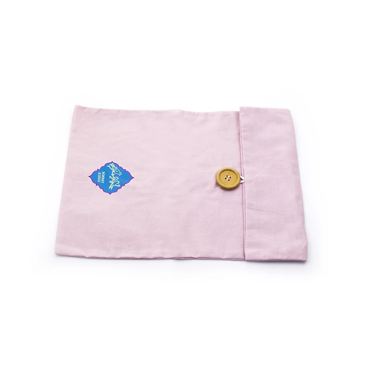 Eco Friendly Custom Logo Muslin Envelope Gift Packing Cotton Flap Envelope Dust Underwear Bag