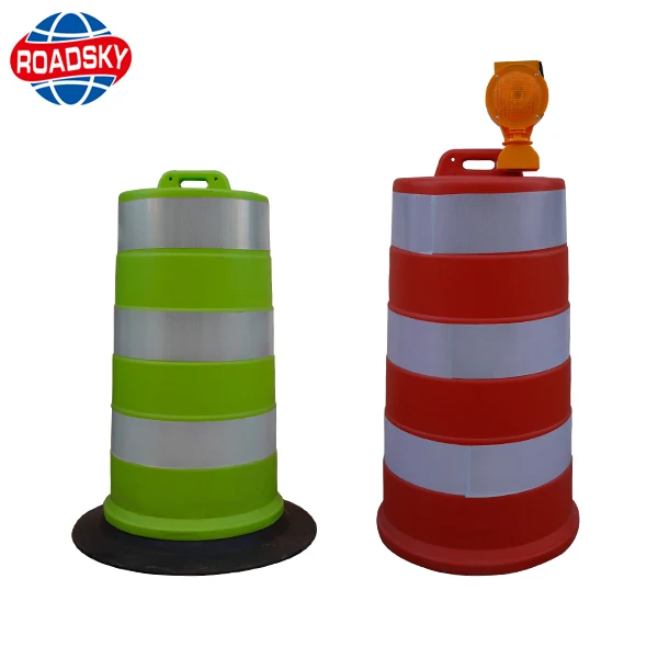 
plastic water filled reflective safety traffic barrier barrel 