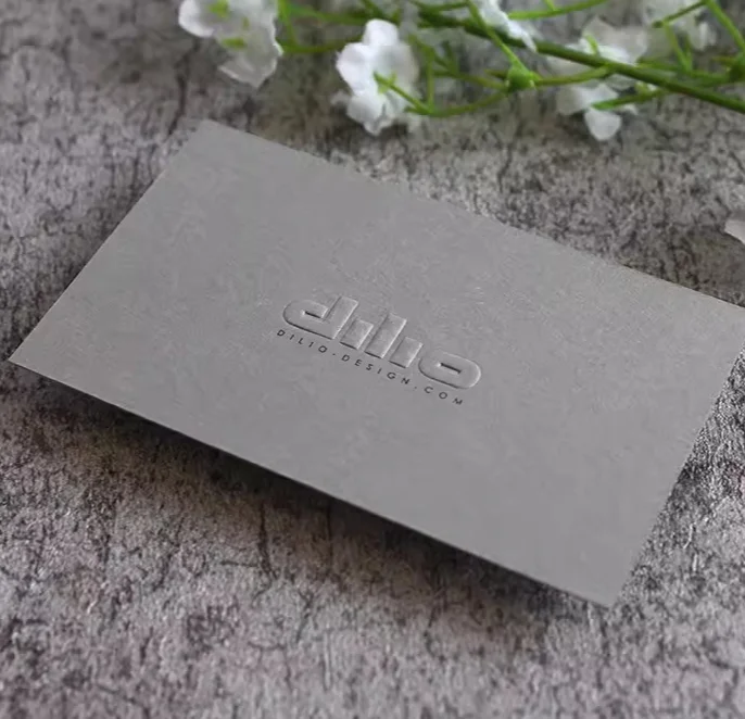 Wholesale customized luxury cotton art paper 3D emboss printing business thank you cards wedding invitation card