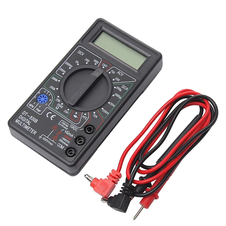 chian facory pocket size dt-830b black digital multimeter with low price