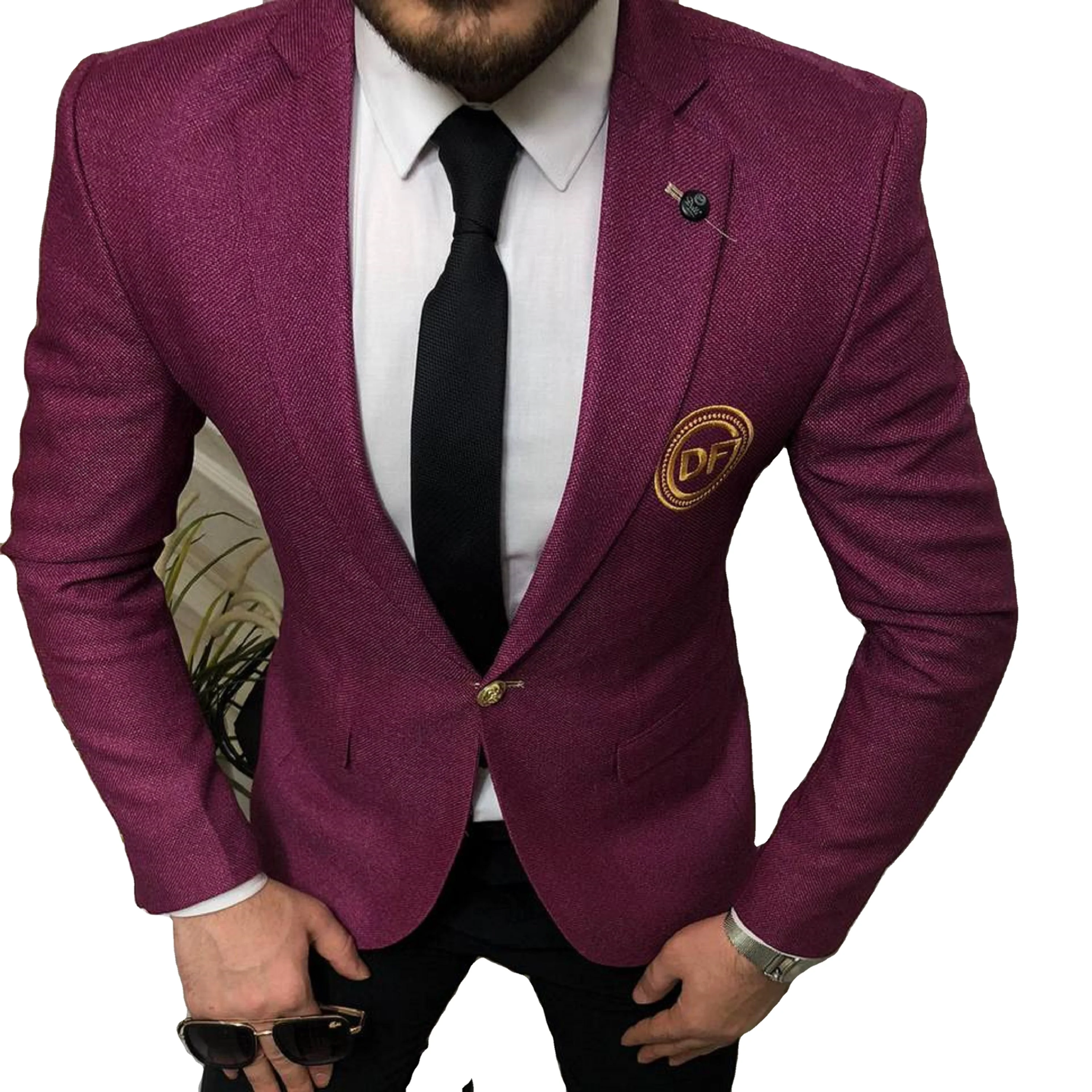 
2021 Spring Summer Season High Quality Blazer Men Slim Fit Casual In Stock Wholesale Single Breasted Jacket Mens Wedding Suit 