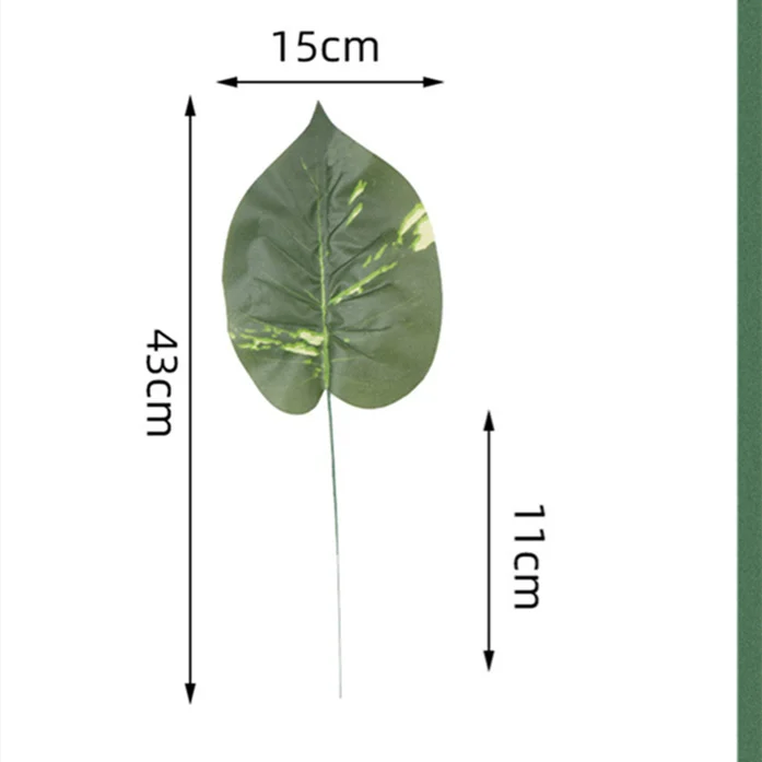SEASON Silk Tropical Foliage Artificial Plant Green Leaves for Hawaiian Party Jungle Beach Decoration Silk Single Leaves