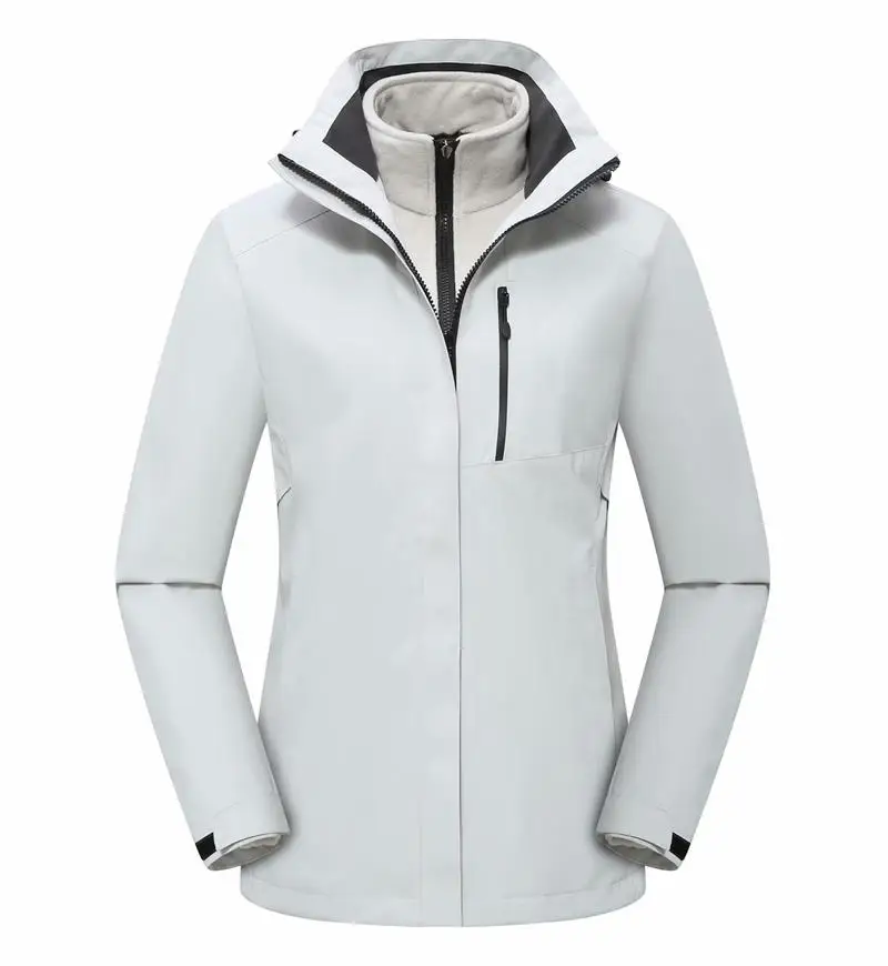 Outdoor Apparel Factory Wholesale Custom Korean Style Women Work Snow Plain Jackets Windbreaker Detachable Fleece