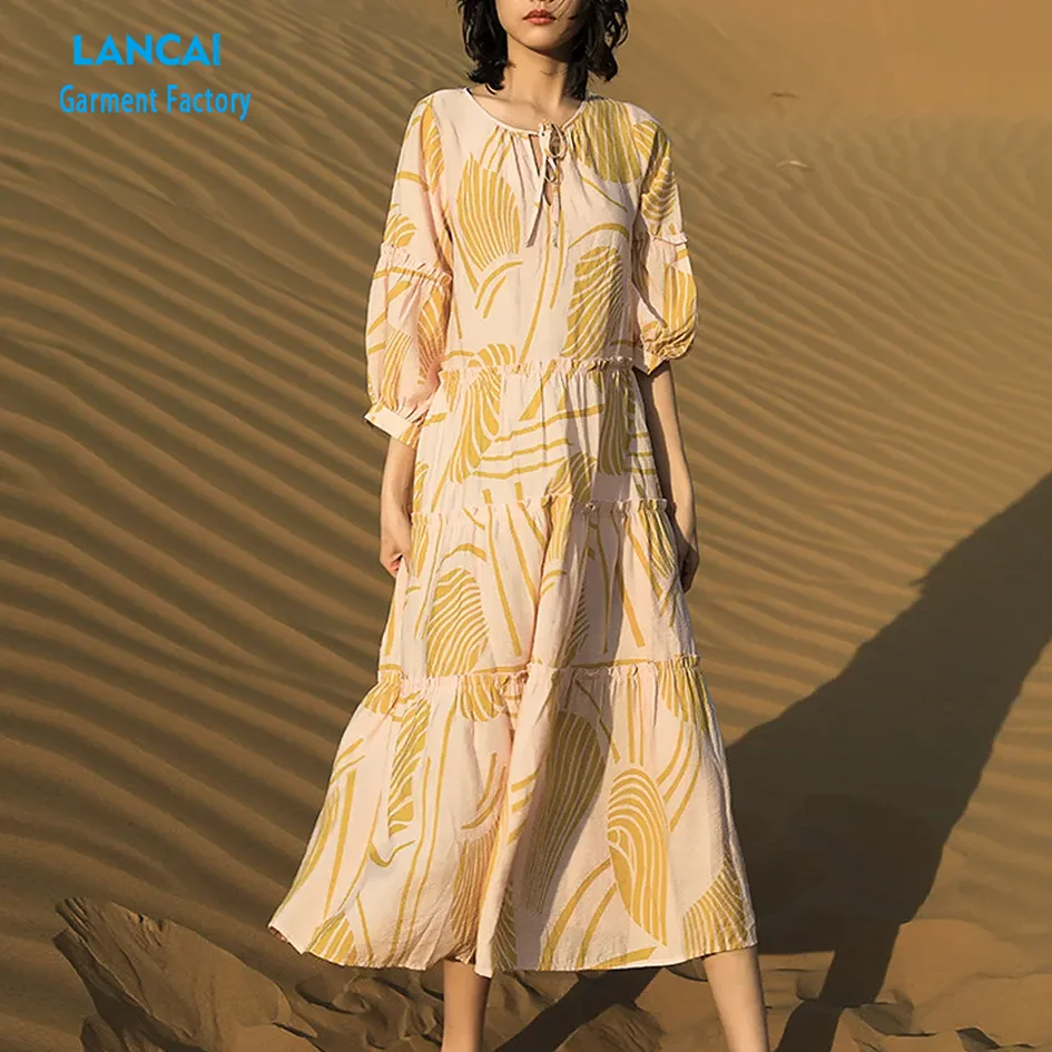 clothing Manufacturers Custom Design Womens Clothes  Elegant Ladies Summer Dress  Plus Size Girls Maxi Casual Dresses