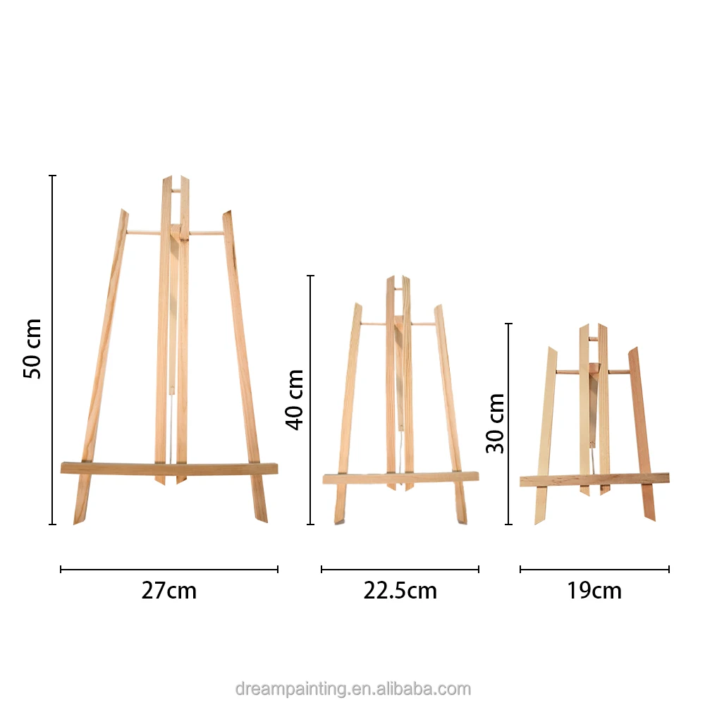 Small Desktop Easels 30/40/50CM Art Display Wooden Easel Stand for Painting Art Easel for Kids Adult Artist