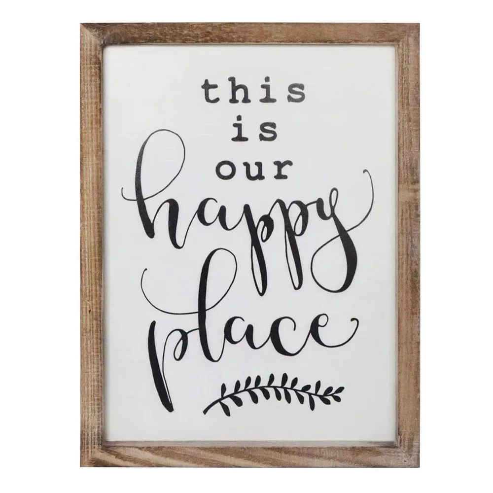 12 x 16 inches Rustic Wood Framed Modern Farmhouse HOME Wall Decor Sign