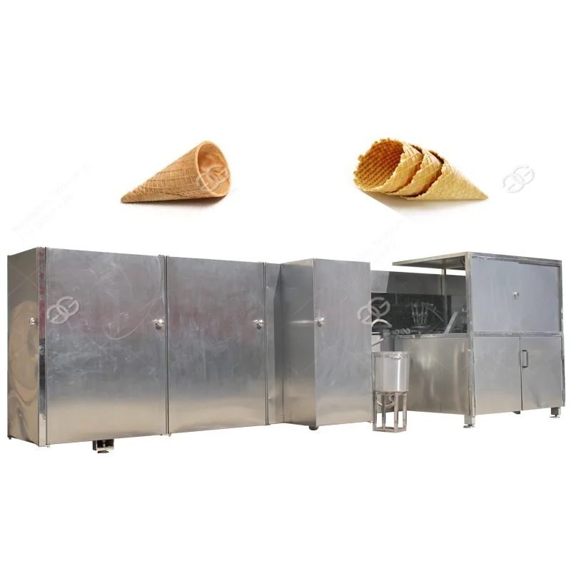 Commercial Full Automatic Making Production Line Rolled Biscuit Sugar Waffle Cone Baking Maker Ice Cream Cone Machine Price