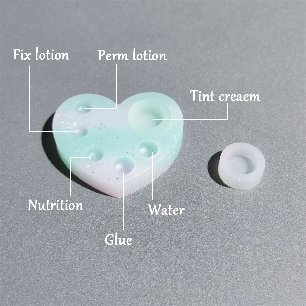 Silicone palette for Lash lifting and tinting Glitter Brow and Lash Perm and Dye Mixing Tray Reusable Silicone Lash lift Pallet