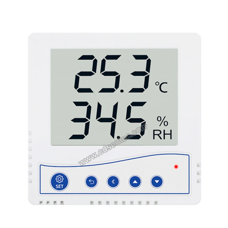 SEM220B IP65 Wall-mounted LCD RS485 and analog output temperature and humidity Sensor with alarm