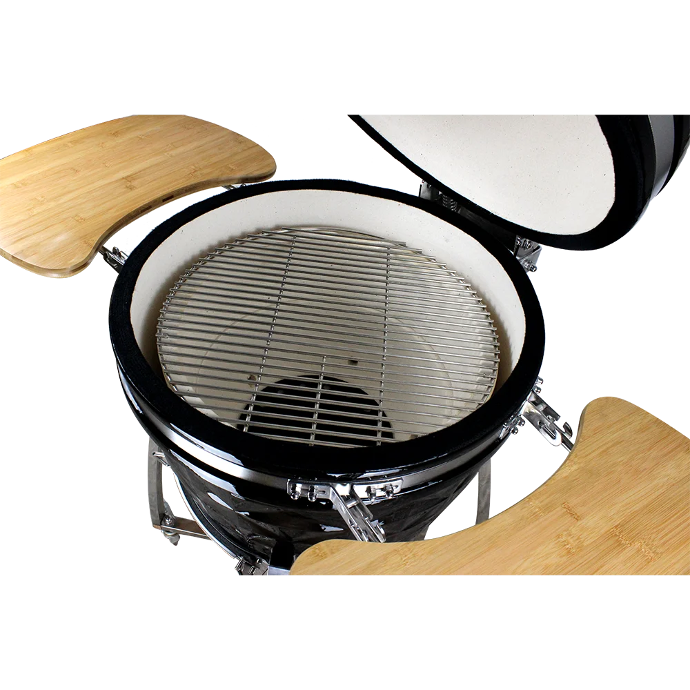 AUPLEX 22-Inch Kamado Joe Steel Pizza Barbecue Portable Indoor/Outdoor Camping Kitchen Garden Green Iron Egg BBQ Charcoal Fuel