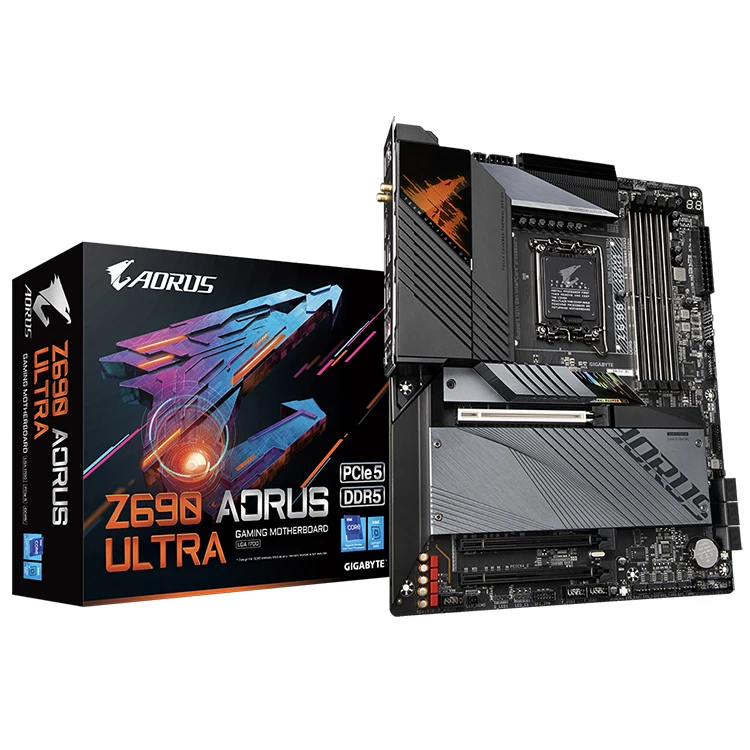 GIGABYTE Z690 AORUS ULTRA Motherboard with WIFI and LGA1700 Socket Support 12th Gen Intel Core i9/i7/i5 CPU