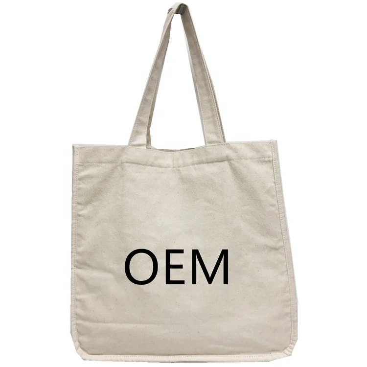 
High Quality assured 12oz 39X38X15cm cotton canvas tote bag with Custom logo 