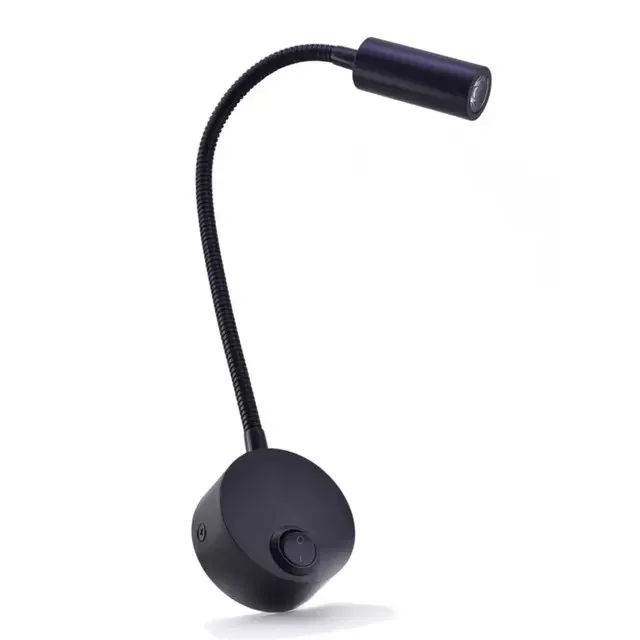 Button Switch Modern Bedside Reading Light Hose Adjustable LED Wall Lamp for Bedroom Hotel