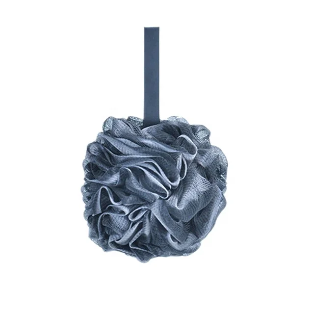 2021 Hot Sell Bamboo Black Bath Loofahs Shower Amazer Bath Sponge Loofahs Balls 60g for Body Wash Bathroom Men Women