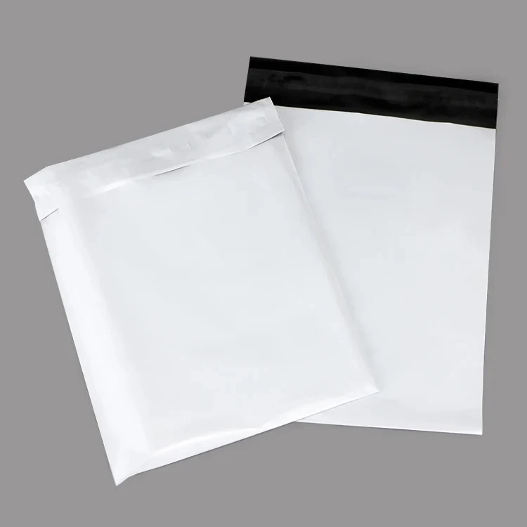 Custom Shipping Poly Mailers Plastic Envelope Polymailer Bags Waterproof Compostable Matte White Polly Mailing Bag