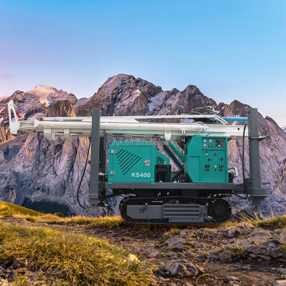 new deep crawler mounted DTH air mine borehole 400m depth drilling water well rig for sale