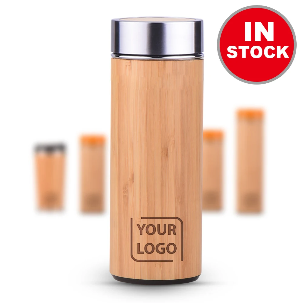 Dropshipper Wholesale 480ml Bamboo Sustainable Water Bottle Bamboo Eco Friendly Drink Bottle Tea Infuser Filter