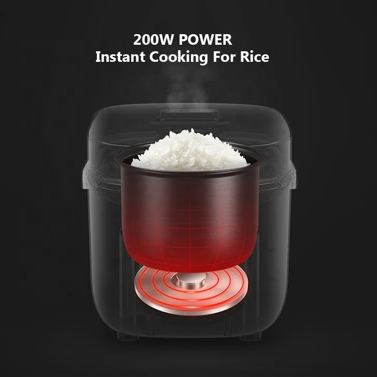1.2L Small Electric Rice Cooker Multi Cooker With Removable Nonstick Pot For Rice Soup Stews