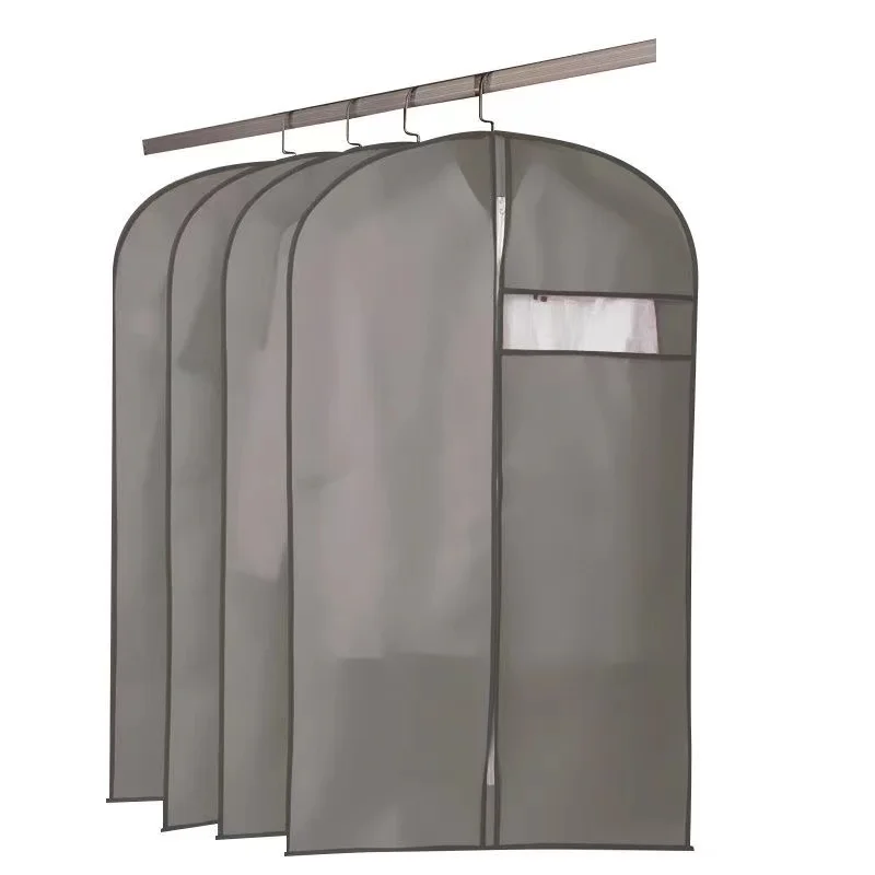 Cheap wholesale promotional custom material luxury man suit cover bag non woven garment bags  PVC pocket