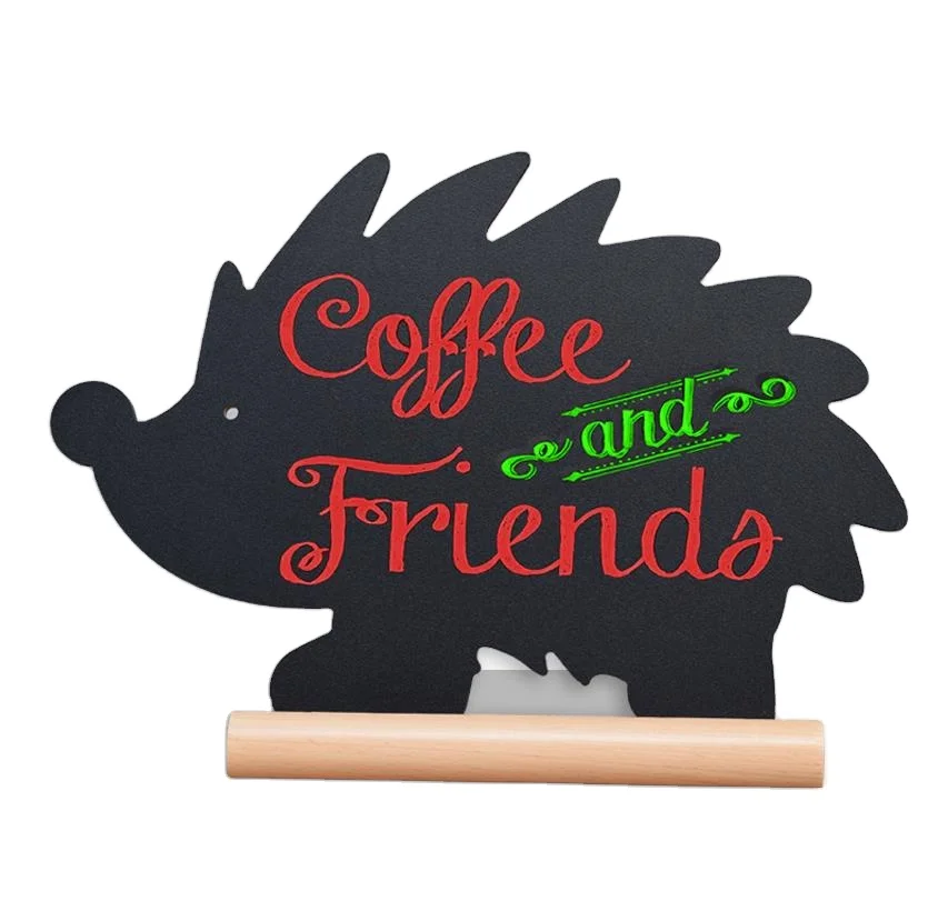 Animal shaped black board for written by chalk and marker;hedgehog shape; other customized shaped available. OEM welcome