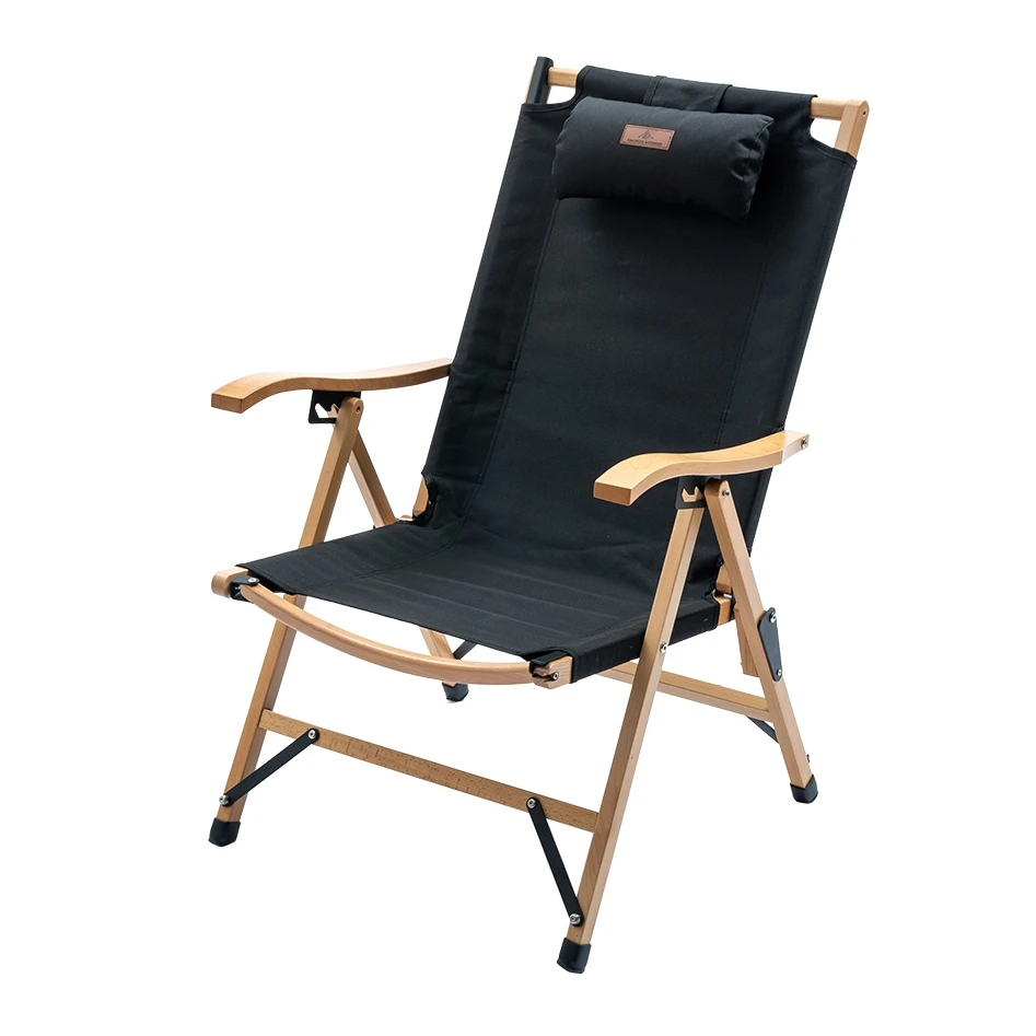 Changzu Kermit Recliner Chair Wood Grain Aluminum Portable Camping Folding Beach Outdoor Chair