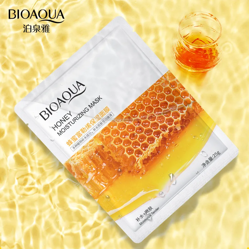 BIOAQUA OEM Korean Face Skin Care Moisturizing Sheet Mask Private Label natural plant fruit Foil Serum Collagen Facial mask