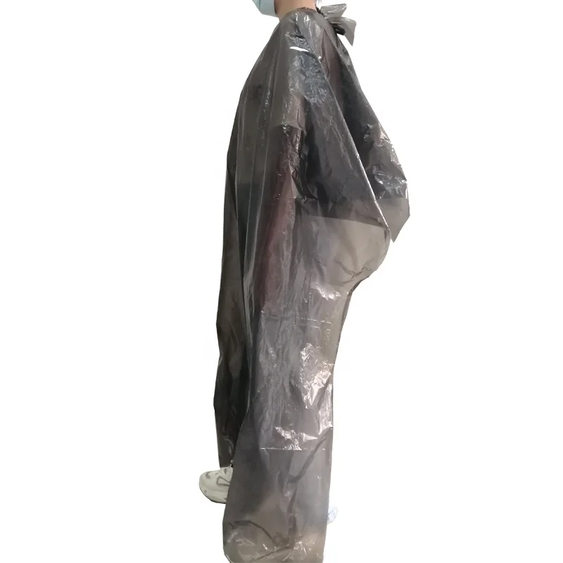 Barber supplies hair dressing disposable Pe barber cape