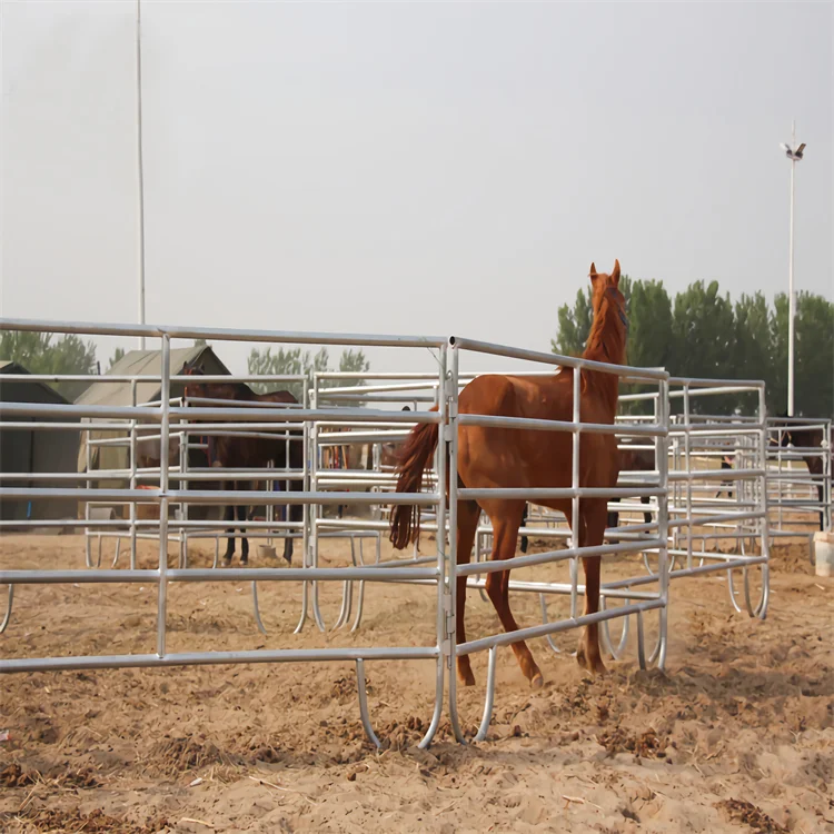 Galvanized Metal Security Fencing for Farm Animals Livestock Fence Panels with Safety Grill Design for Horse and Cattle